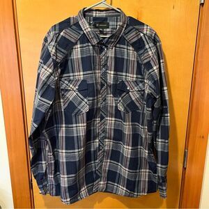 Inc international concepts 3xl xxxl mens button down long sleeve plaid shirt
